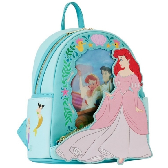 NWT Loungefly Disney The Little Mermaid Princess Lenticular Mini Backpack - Picture 2 of 11